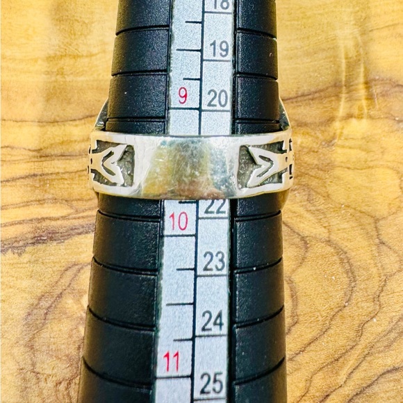 Antique Zuni MOP Turquoise Jasper Carnelian Lapis Malachite IObsidian Ring - Picture 8 of 8